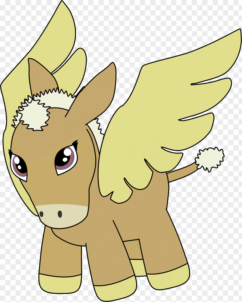 Donkey Horse Pony Flight Pegasus Cartoon PNG