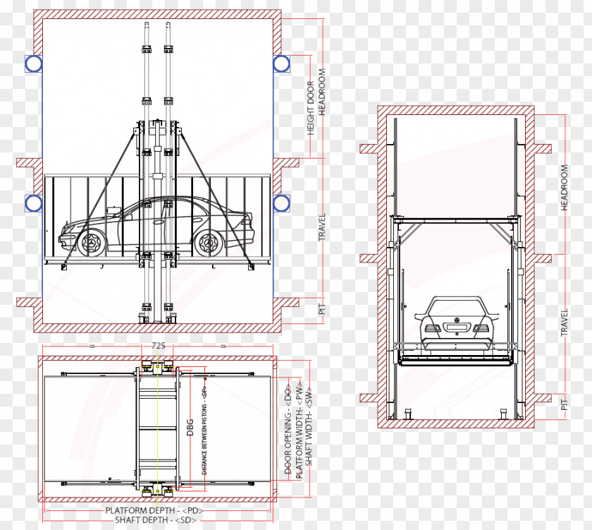 Grafic Technical Drawing Floor Plan PNG