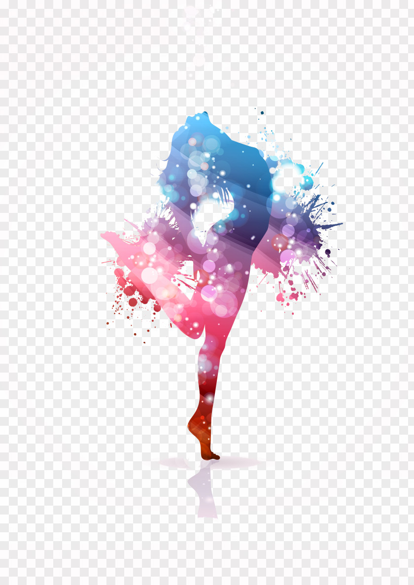 Ink Colorful Dancing People Background PNG colorful dancing people background clipart PNG