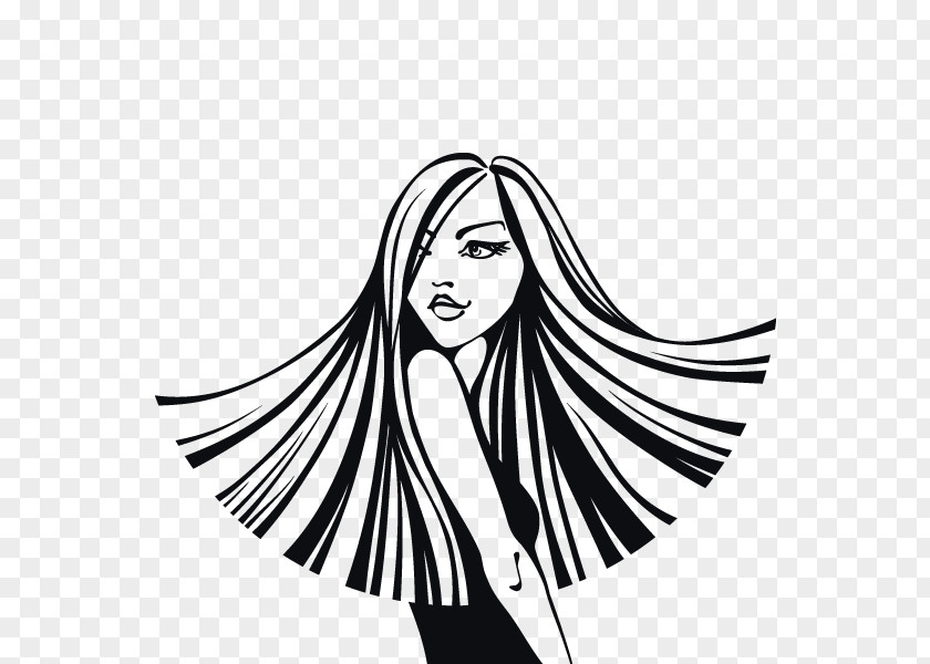 Straight Vector Hairstyle Long Hair Clip Art PNG