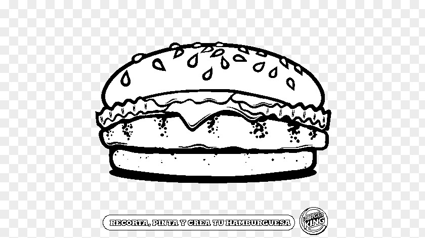 Burger King Hamburger French Fries Cheeseburger Drawing Coloring Book PNG