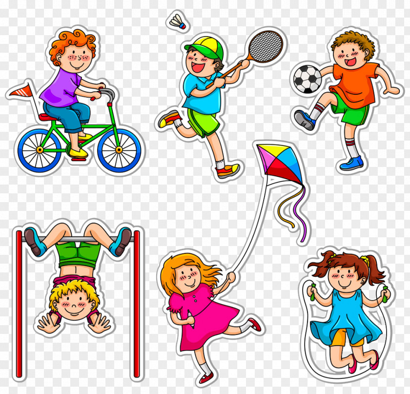 Do All Kinds Of Sports Children Physical Exercise Child Fitness Stretching Clip Art PNG