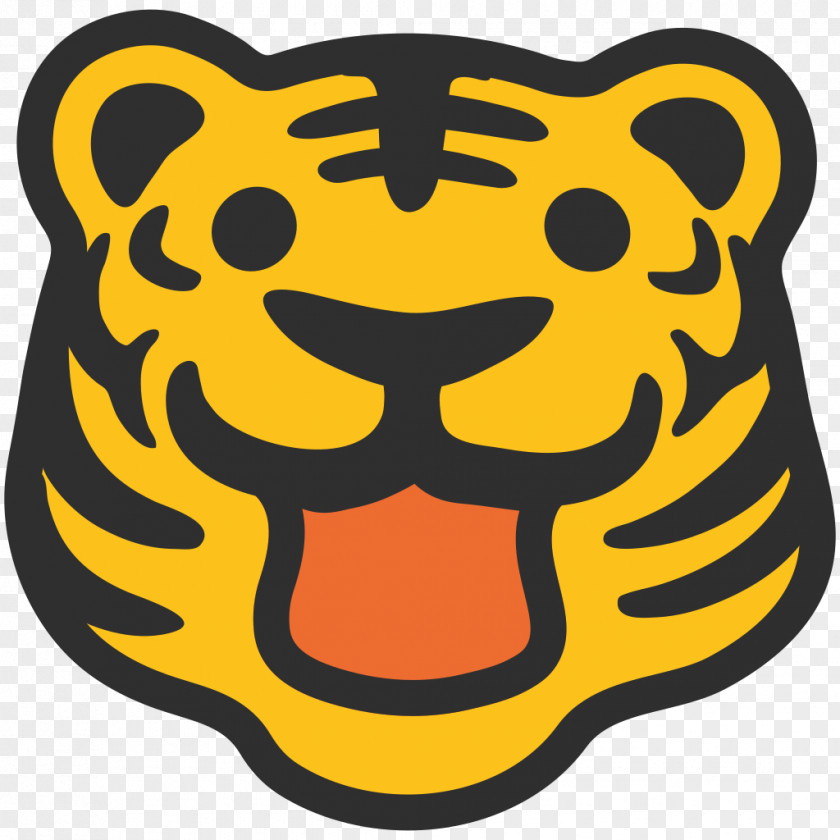 TIGER VECTOR Talking Tiger Emoji Roar Text Messaging PNG