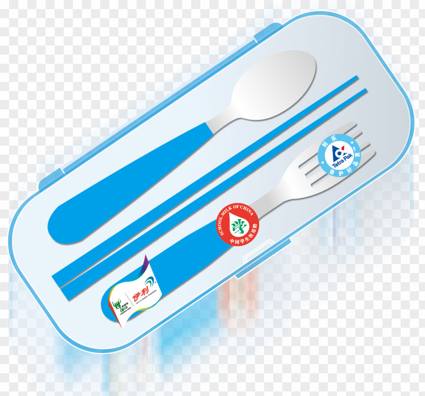 Boxed Fork With Spoon And Chopsticks PNG