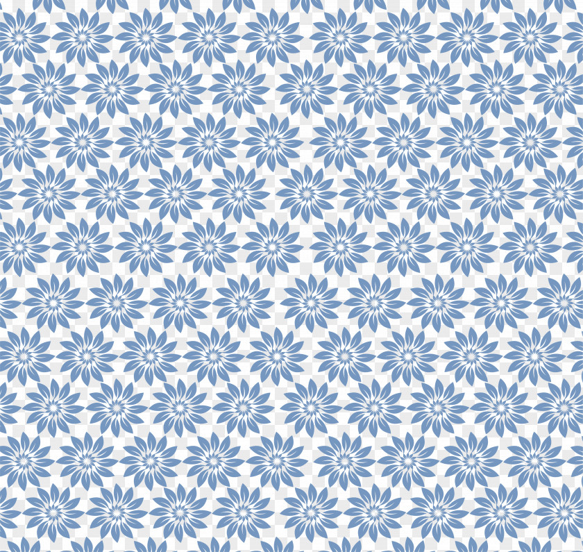 Romantic Blue Flower Pattern Game PNG