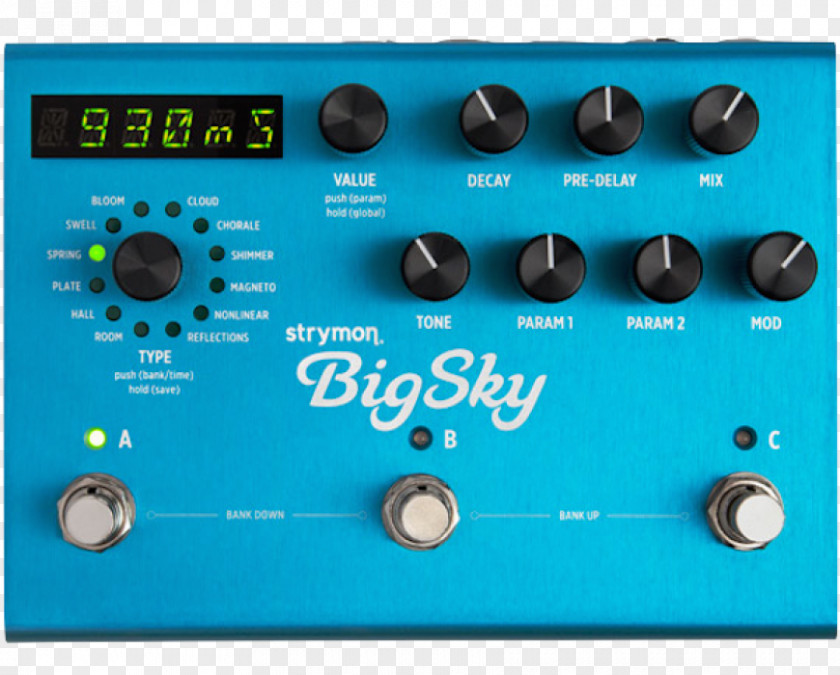Acoustic Guitar Big Sky Strymon BigSky Effects Processors & Pedals Reverberation PNG