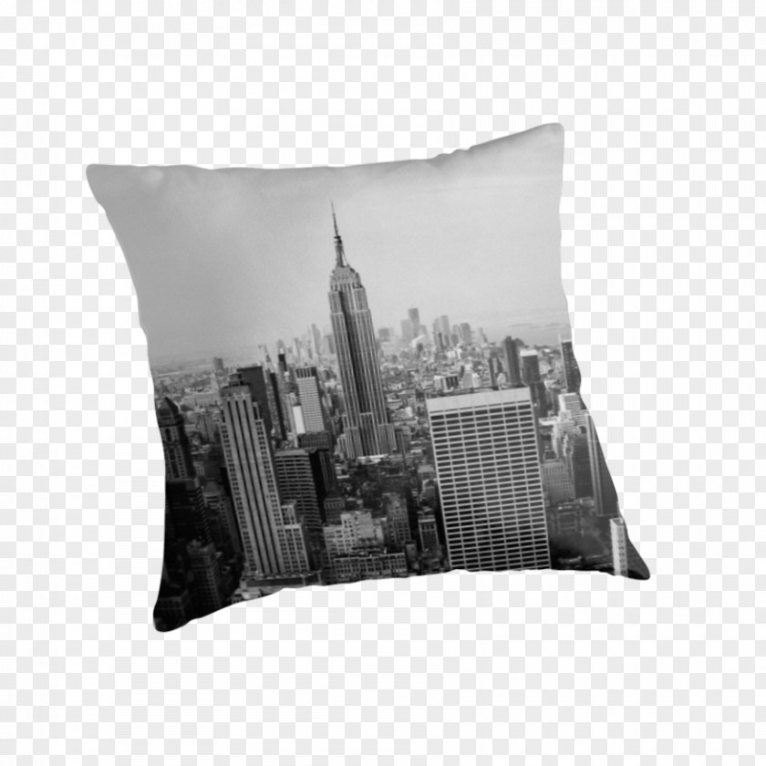 Empire State Buildin Throw Pillows Cushion Rectangle White PNG