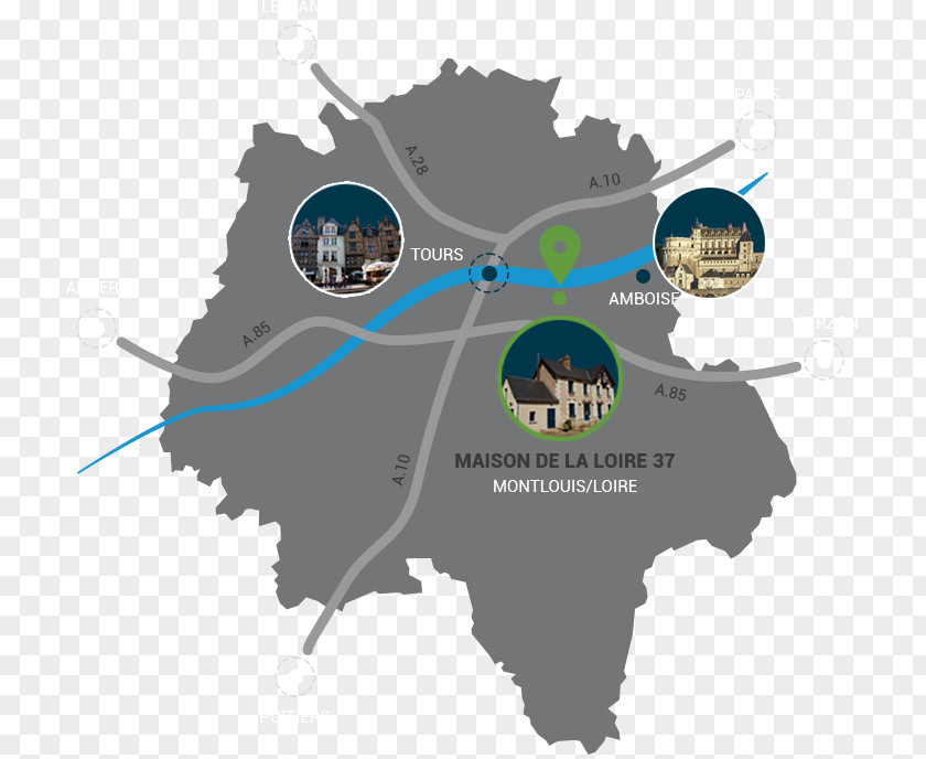 Map Loire Azay-le-Rideau Tours Indre Blois PNG