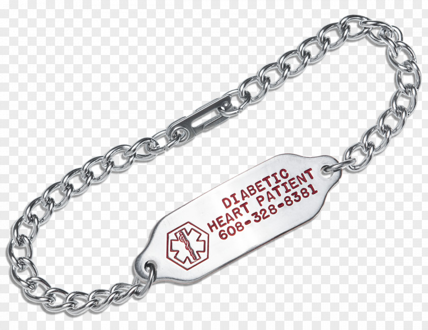 Necklace Bracelet Medical Identification Tag MedicAlert Engraving PNG