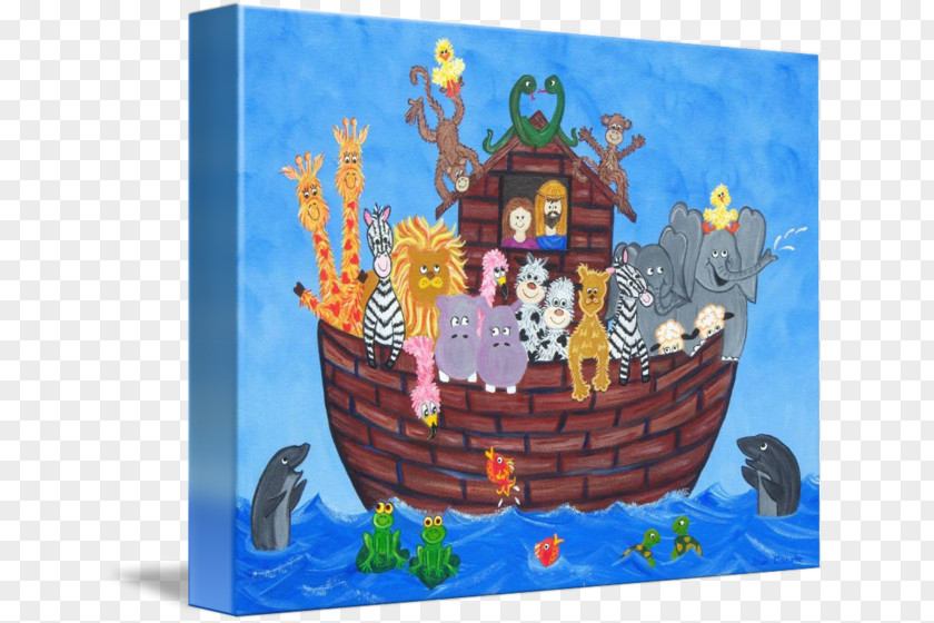 Noah Ark Art Encounter Noah's Mural Oil Painting Reproduction PNG