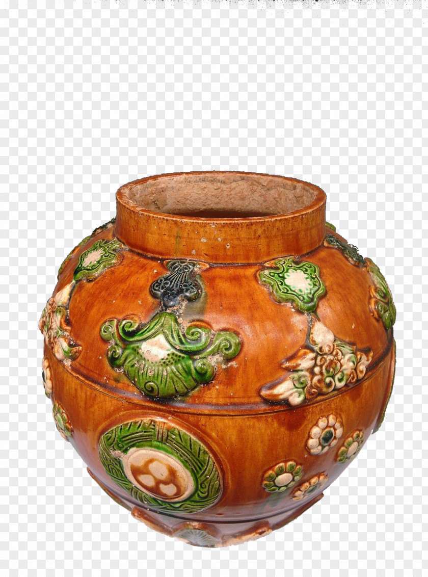 Pottery Jar Ceramic Sancai PNG