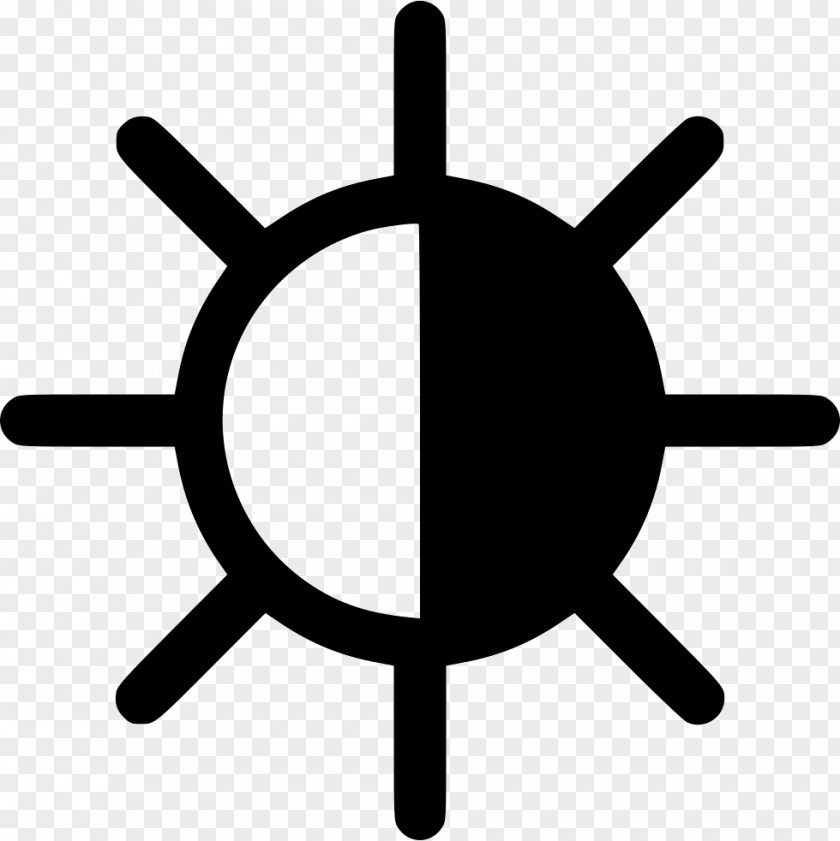 Symbol Black Sun Solar PNG