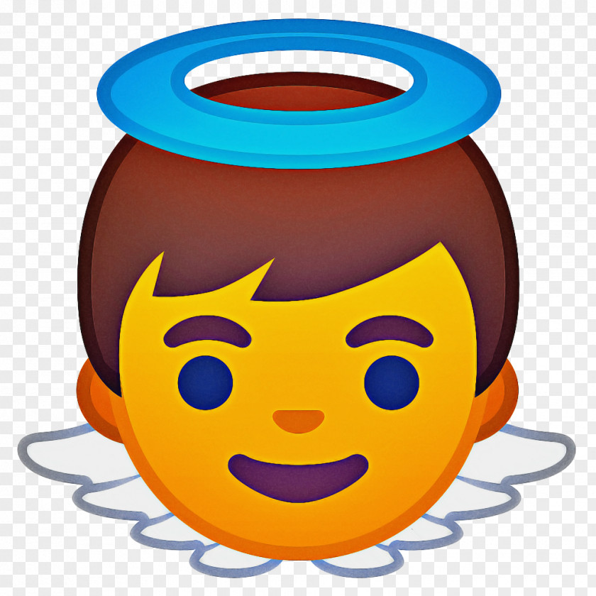 Yellow Cartoon Angel Emoji PNG