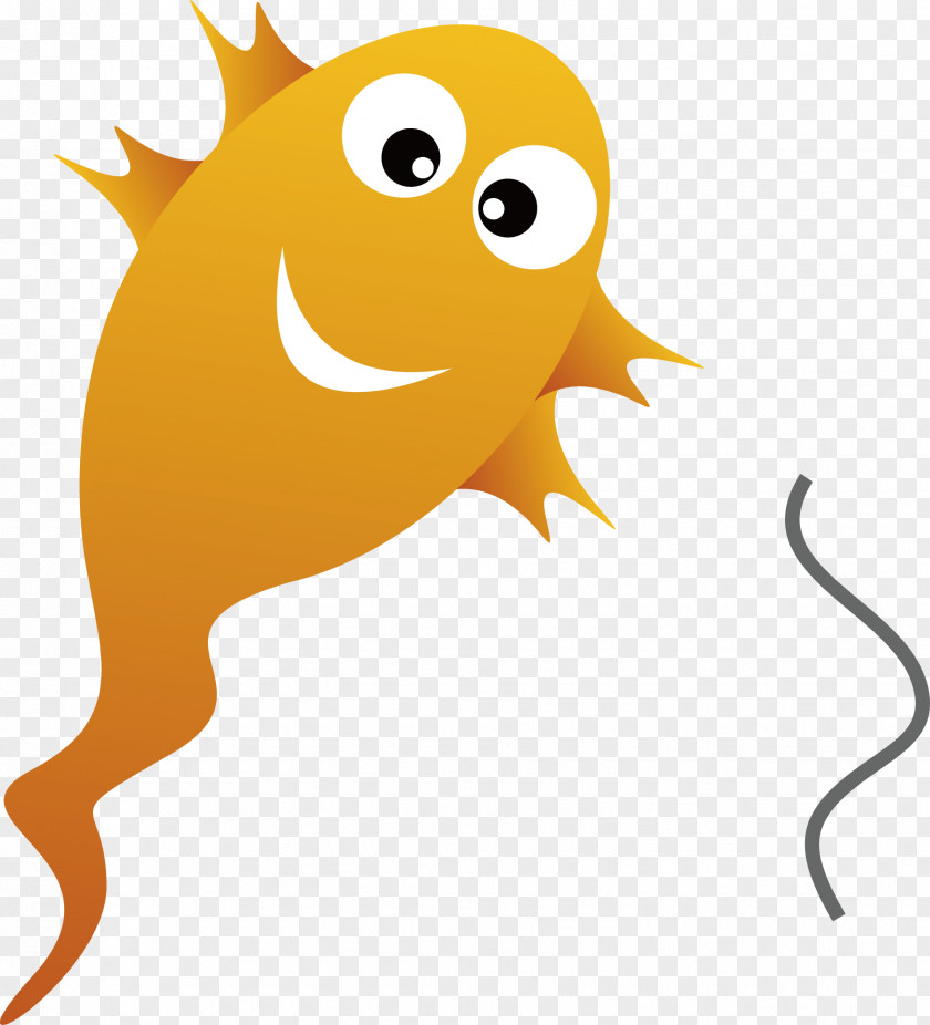 Yellow Fish Shape Clip Art PNG