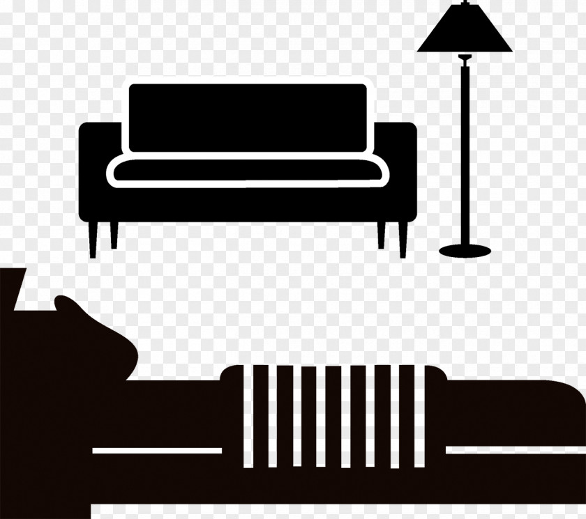Silhouette Sofa Bed Couch Furniture PNG