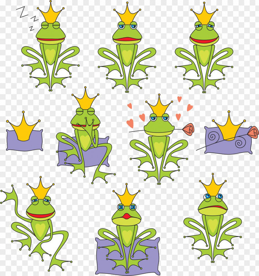 Cartoon Frog Material The Prince Illustration PNG
