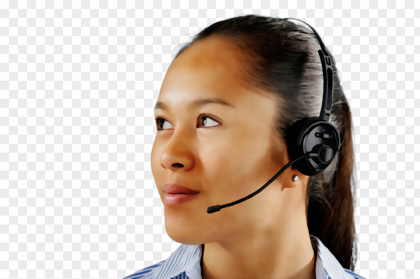 Chin Forehead Face Headphones Audio Equipment Hearing Call Centre PNG