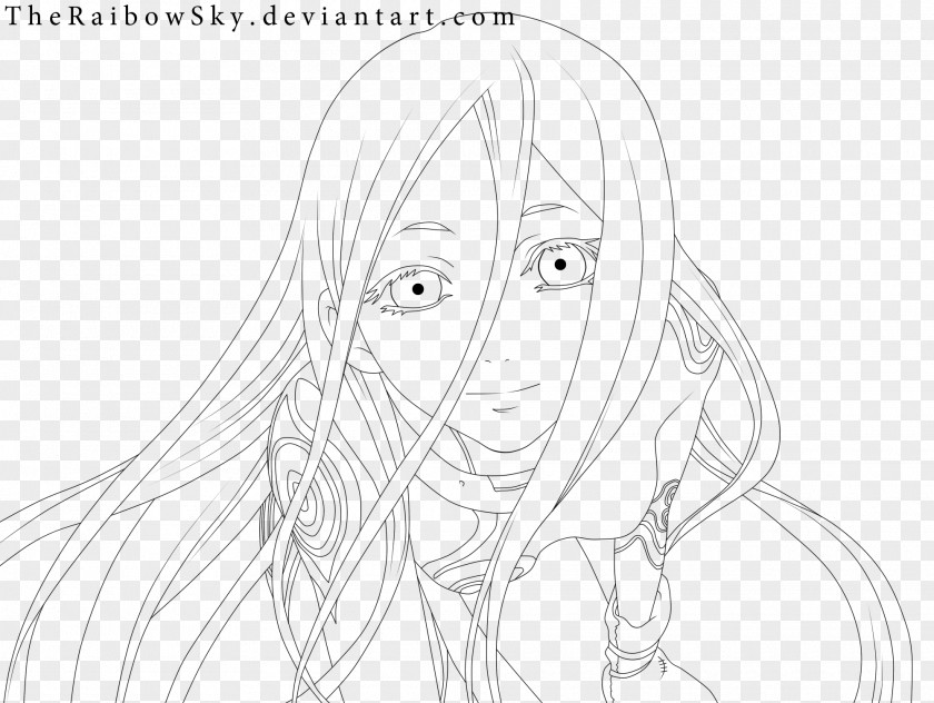 Eye Forehead Line Art Drawing Sketch PNG