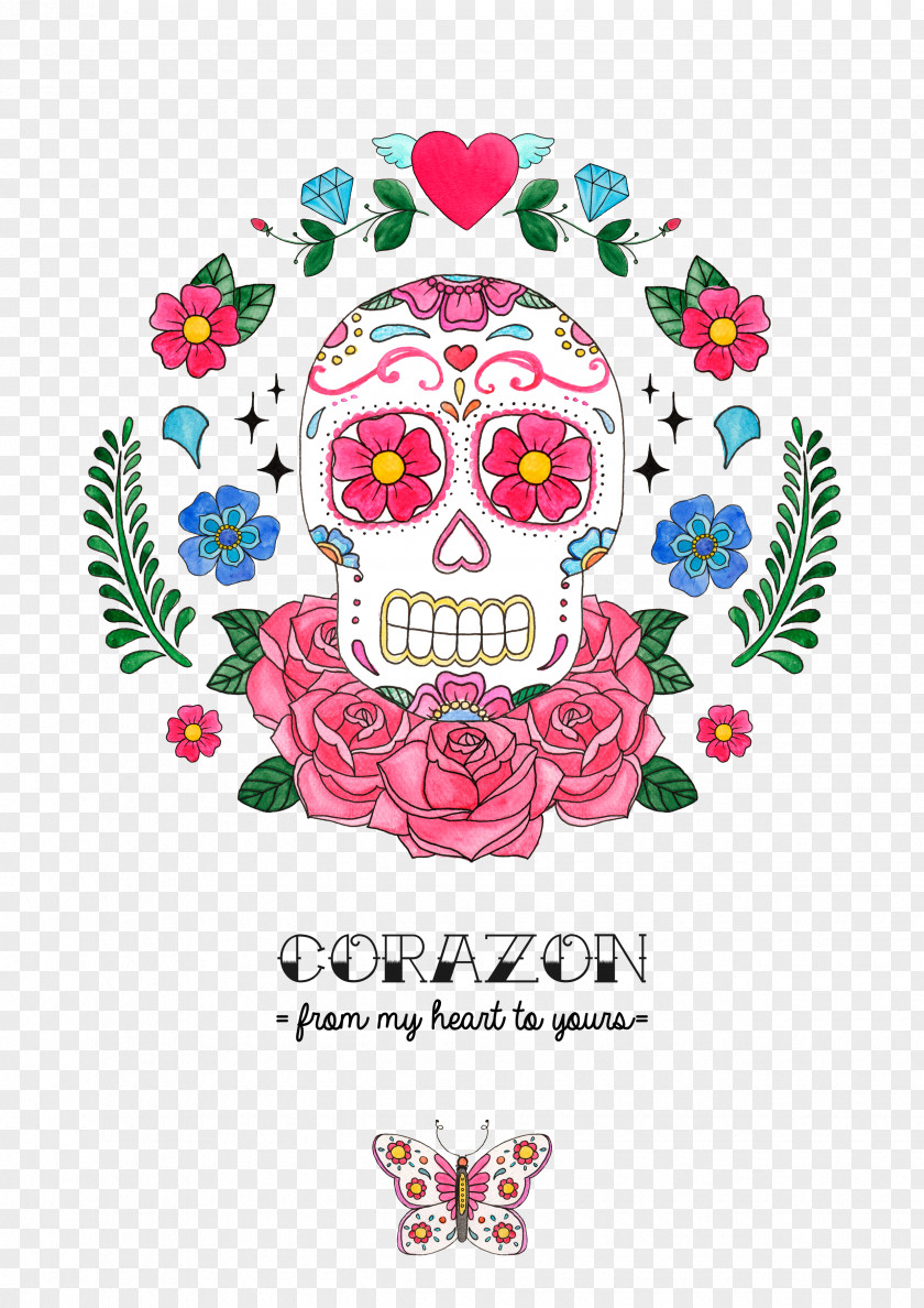 Cartoon Sketch Silhouette Icon Calavera Skull Illustration PNG