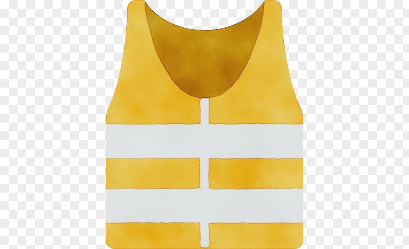 Sleeveless Shirt Vest Yellow Clothing High-visibility Active Tank Outerwear PNG