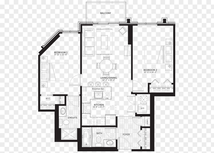 Water Floor Plan Claridge Homes Architecture Building Condominium PNG