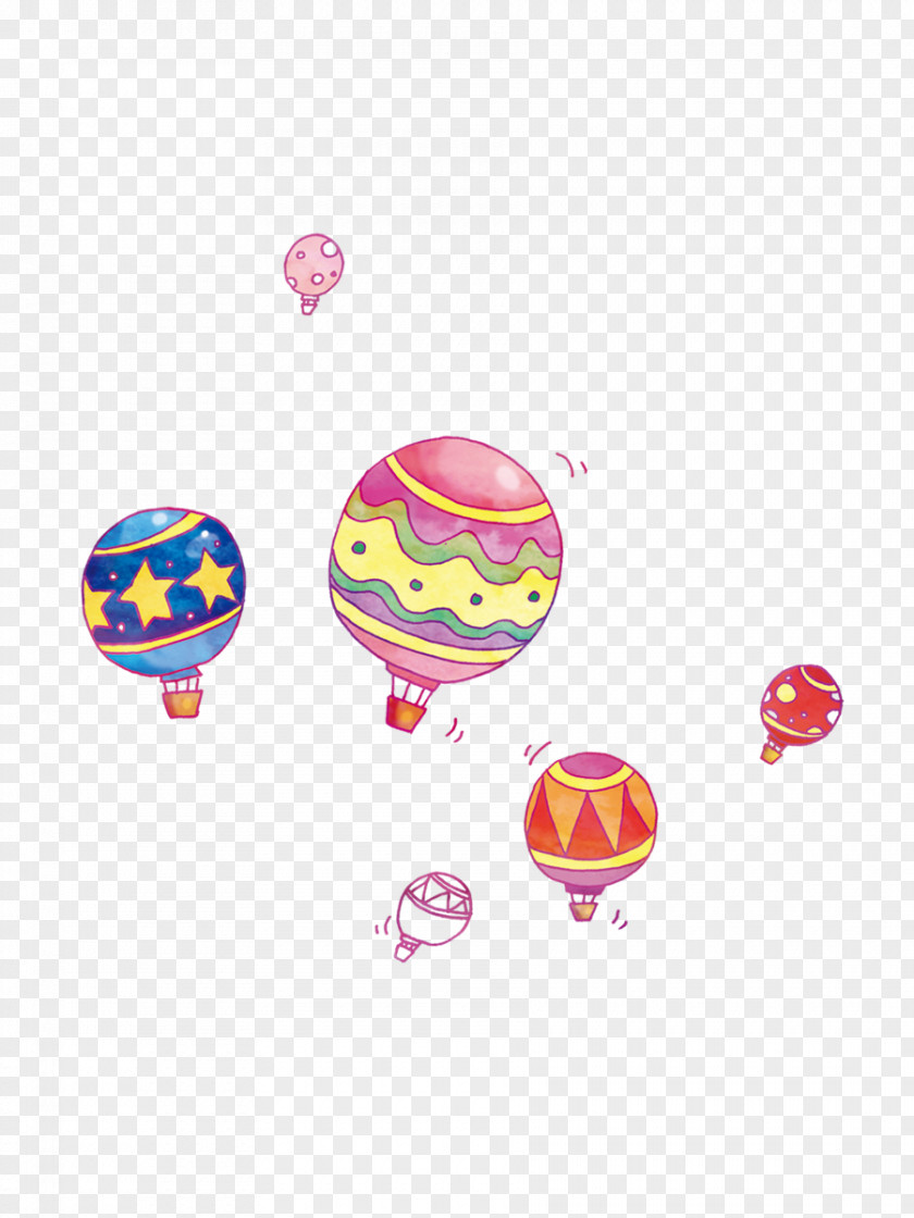 Cartoon Hot Air Balloon PNG