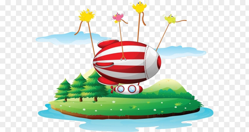 Cartoon Sea Hot Air Balloon Royalty-free Child Illustration PNG