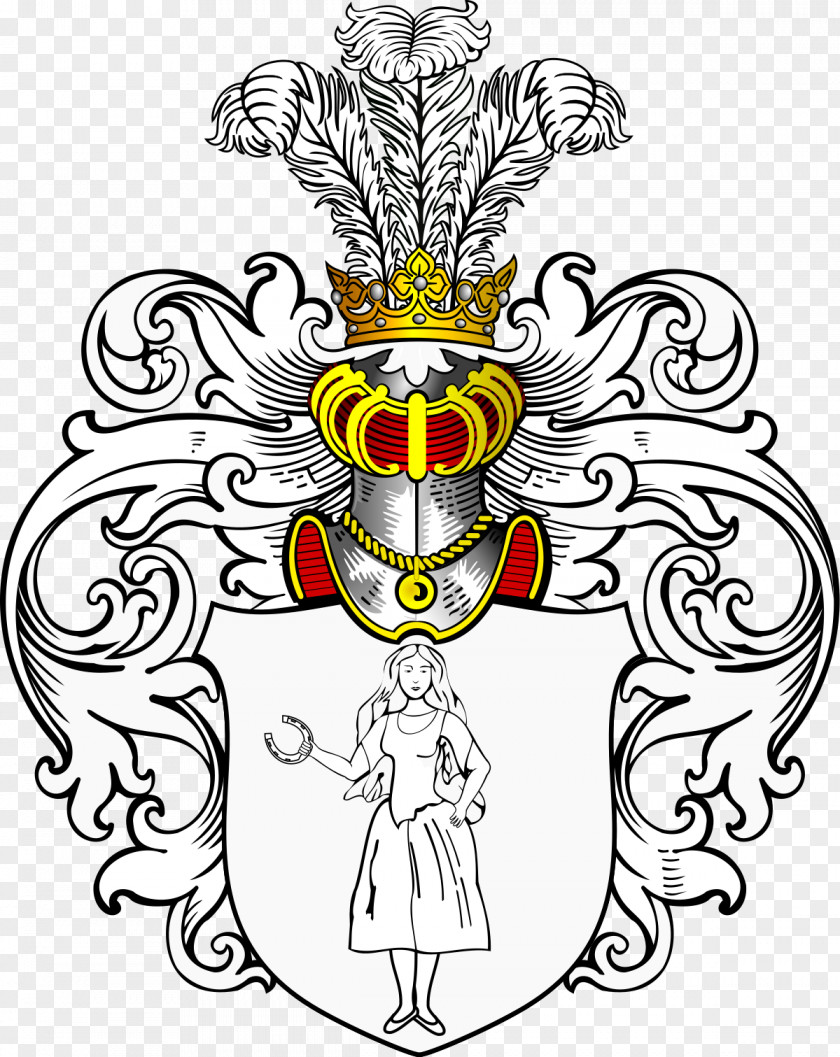 Coat Of Arms Lion Gryf Poland Floral Design Polish Heraldry PNG