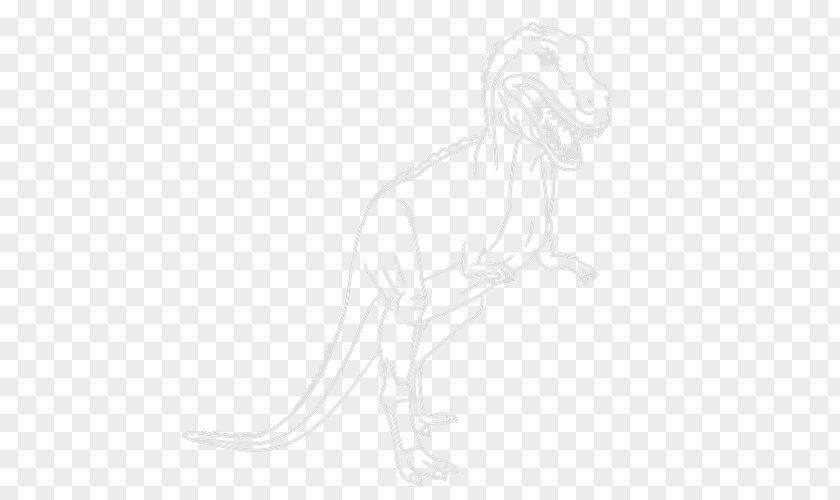 Dinosaur Drawing Figure Line Art White Sketch PNG
