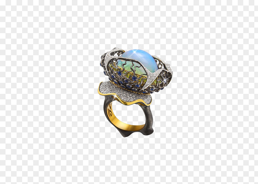 Sleeping Beauty Castle Turquoise Body Jewellery Silver Diamond PNG