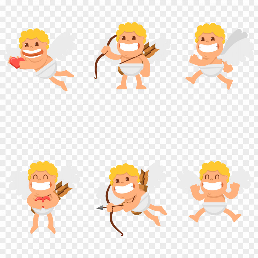 Vector Collection Of Various Expressions Cupid PNG