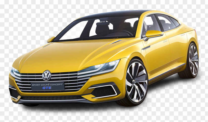 Volkswagen Sport Coupe GTE Yellow Car Geneva Motor Show CC Sports PNG