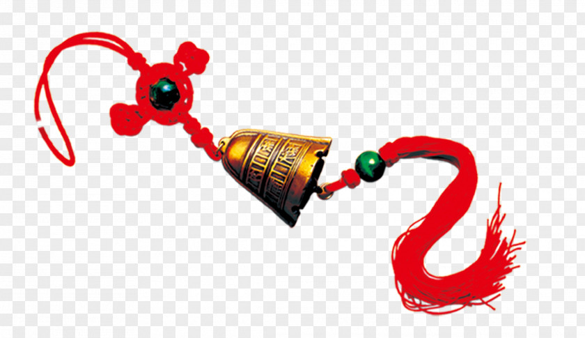 Bell Chinesischer Knoten Red Download PNG