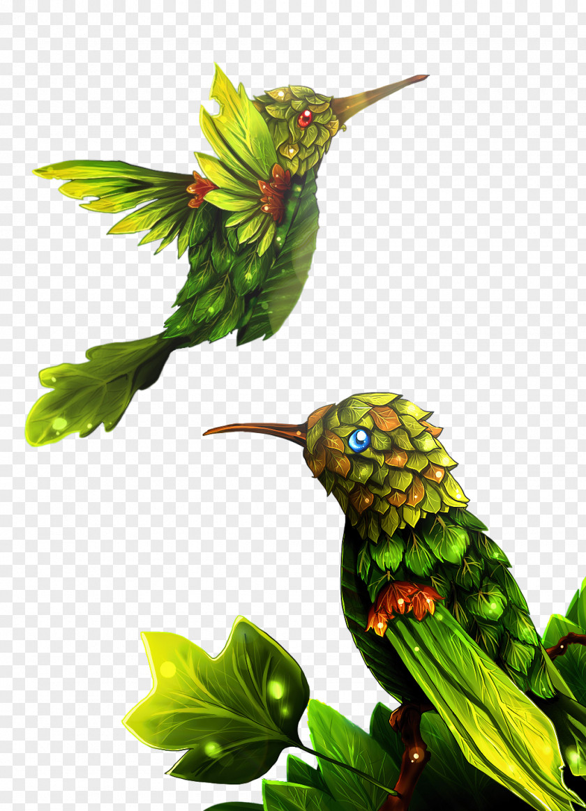 Folha Hummingbird Rendering PNG