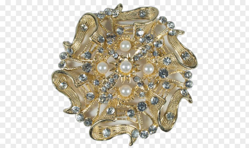 Gold Diamond Brooch Bracelet Arm PNG