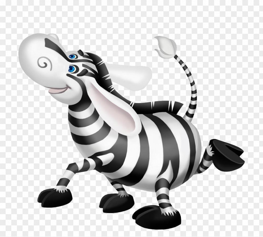 Hand-painted Zebra Cartoon Illustration PNG
