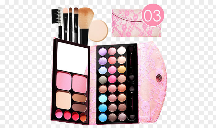 Lace Pearl Eye Shadow Color Display Make-up Cosmetics PNG