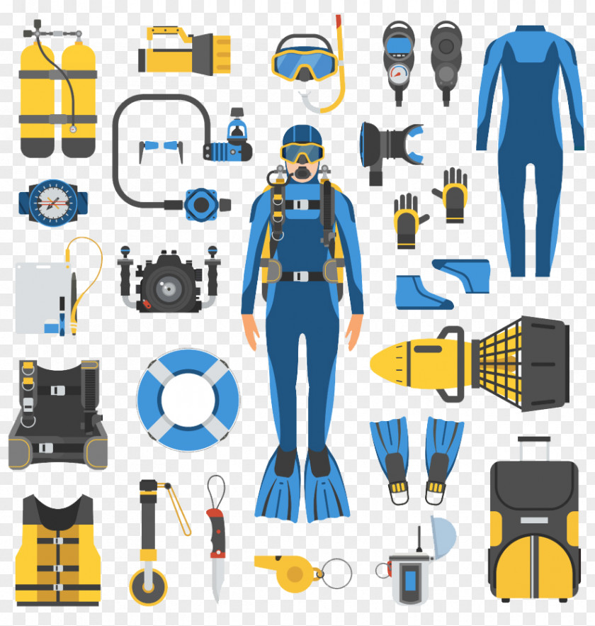 Recreational Diving Equipment Scuba Set Underwater & Snorkeling Masks PNG