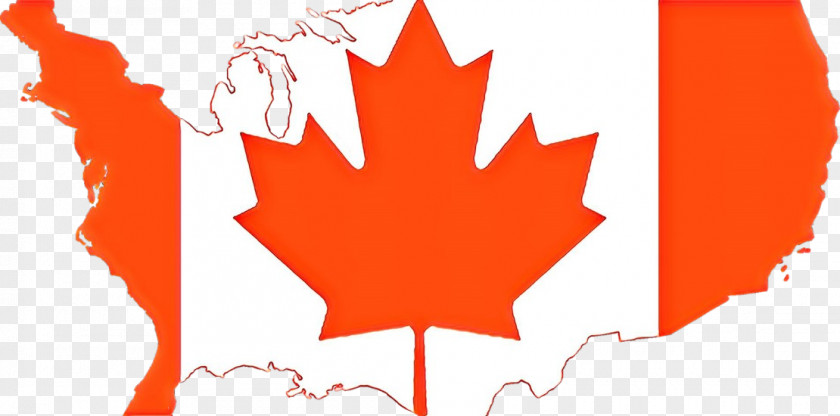 Red Flag Black Maple Canada Leaf PNG