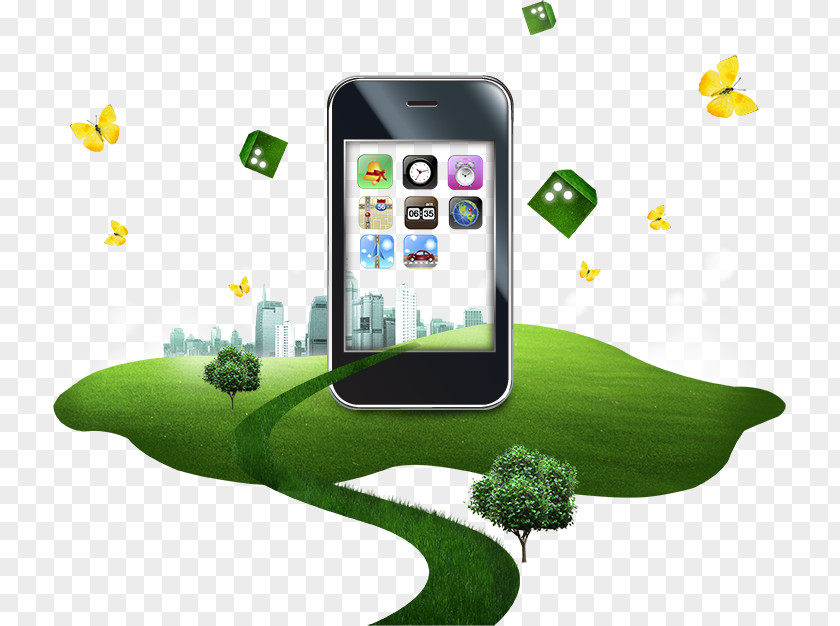 Smartphone Grass Mobile Phone Graphic Design PNG