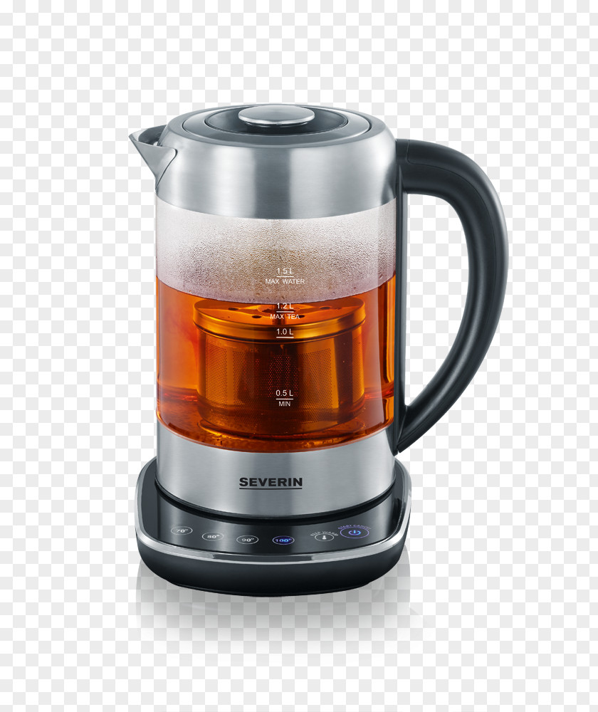 Top View Angle Kettle Tea Glass Brushed Metal Water PNG