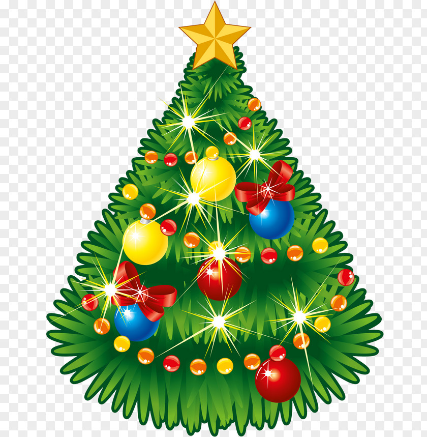 Transparent Christmas Tree With Star Clipart Of Bethlehem Tree-topper Clip Art PNG