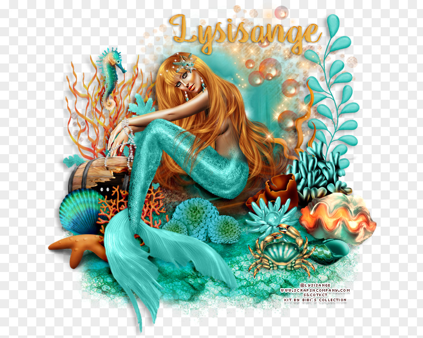 Under Sea Art Teal Turquoise Mermaid PNG