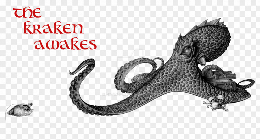 Design T-shirt The Kraken Wakes Information PNG