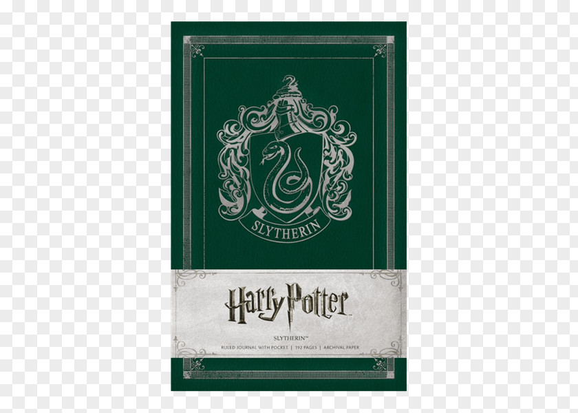 Harry Potter Potter: Slytherin Ruled Notebook House Hardcover Journal And The Philosopher's Stone PNG