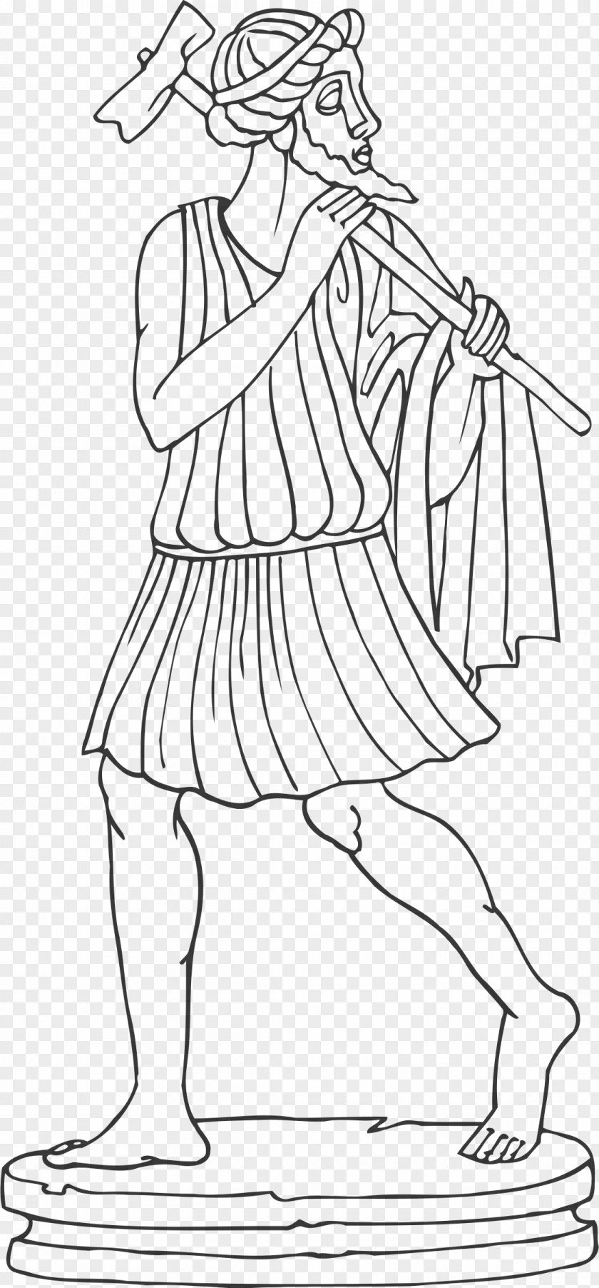 Statue Line Art Clothing Clip PNG