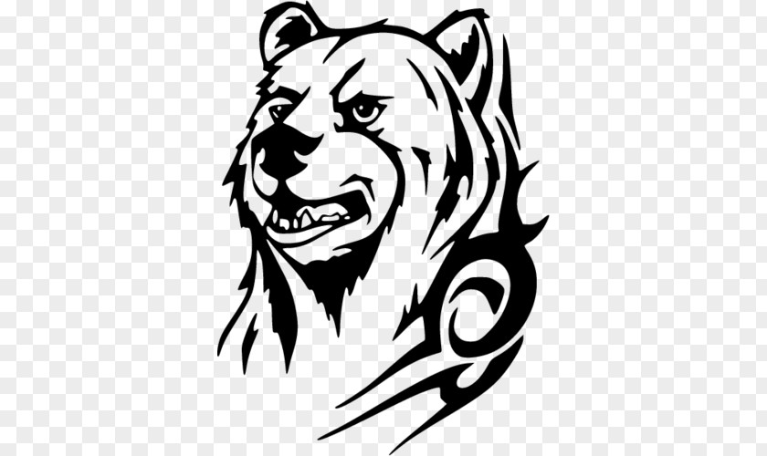 Bear American Black Grizzly Art Decal PNG