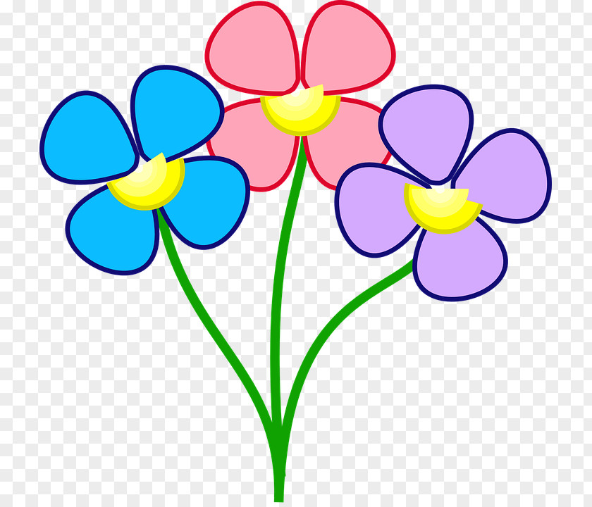 Cartoon Fresh Spring Grove Flower Color Clip Art PNG