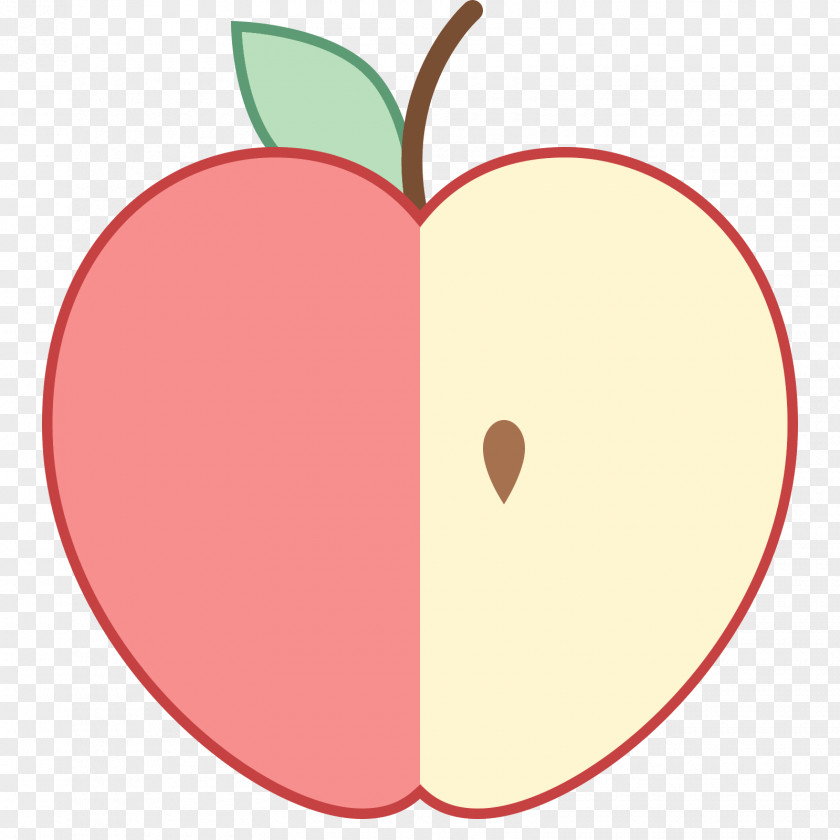 Cut Apple PNG