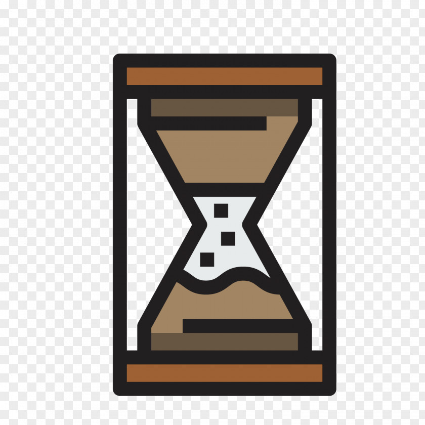 Gray Hourglass Clock Icon PNG